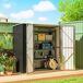 Abrigo de Jardim Aço Galvanizado Outsunny 163 Abrigo de Jardim Aço Galvanizado Outsunny 163 Castanho