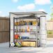 Abrigo de Jardim Aço Galvanizado Outsunny 163 Abrigo de Jardim Aço Galvanizado Outsunny 163 Castanho