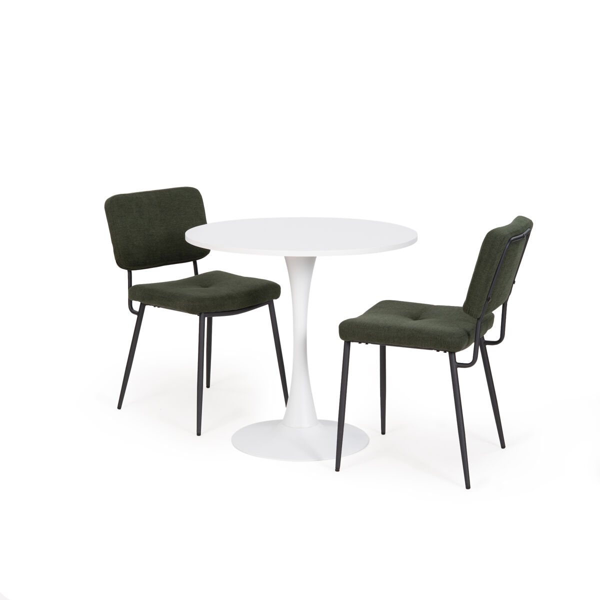MEUBLES COSY Mesa Redonda Jantar 2 Cadeiras Moderno