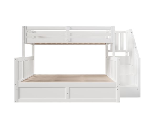 Beliche 90x200+140x200 - hidráulico com escada e arrumação - branco