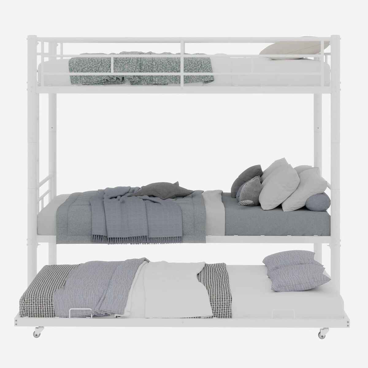 Beliche duplo twin - alta resistência, estável, silencioso, com grade de segurança - blanc