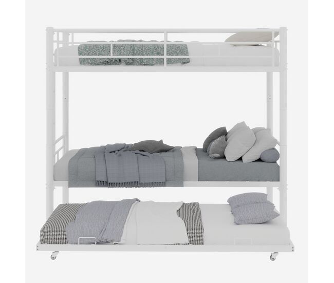 Beliche duplo twin - alta resistência, estável, silencioso, com grade de segurança - blanc