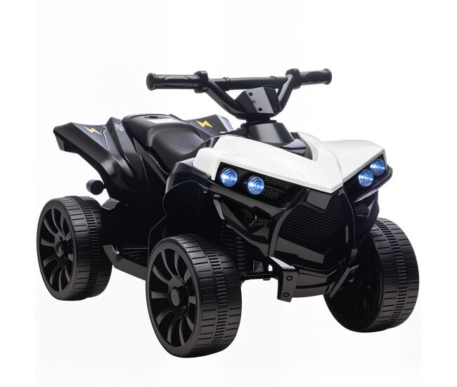 Aiyaplay quad électrique para enfants 6v quad infantil para idades dos 37 aos 72 meses velocidade até 3 km/h com faróis e música blanc