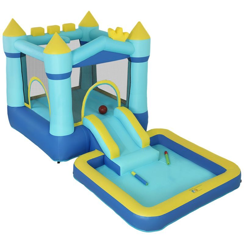 Castelo Insuflável para Crianças Tecido Oxford, Poliéster