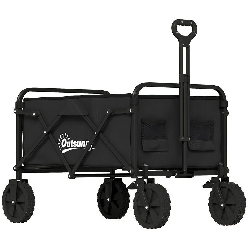 Carrinho de Transporte Metal, Tecido Oxford Outsunny