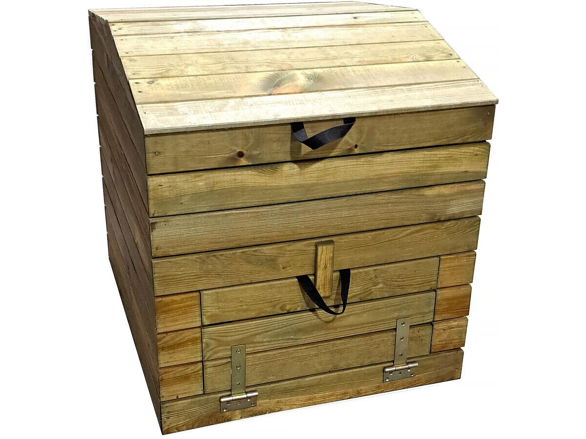 Compostor de madeira 500l "douglas" 80 x 80 x 85 cm