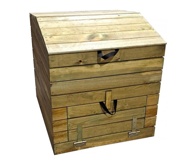 Compostor de madeira 500l "douglas" 80 x 80 x 85 cm