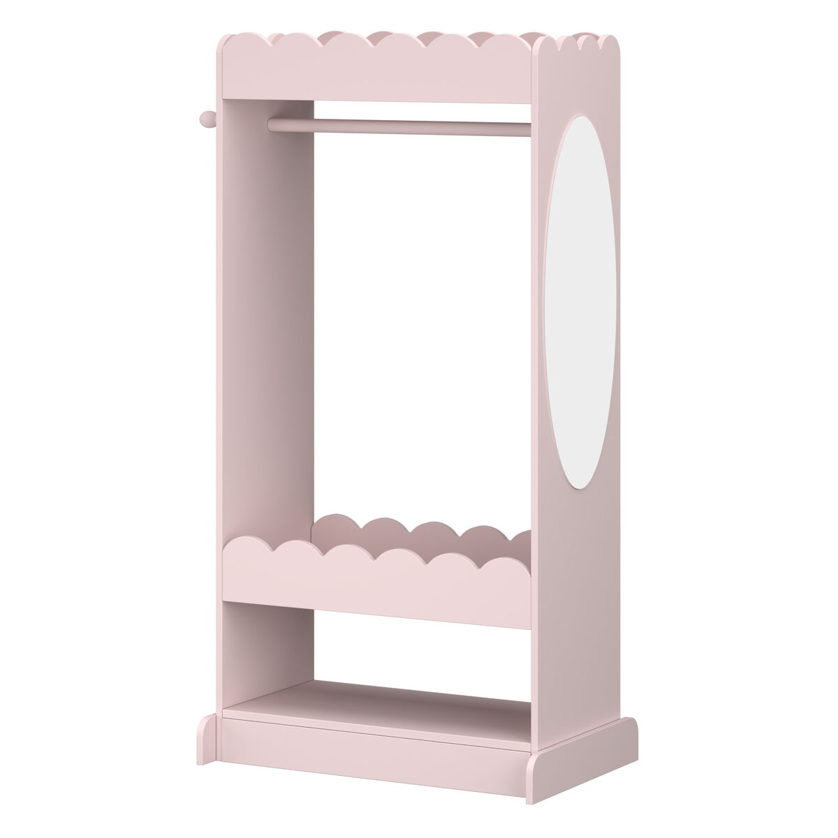 Bengaleiro de criança vestnes com espelho 120x63x38 cm cotton candy [en.casa]
