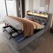 Cama box com baú Cama box com baú Cinza