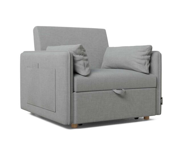 Poltrona cama nest 1 nalui recliner 3 em 1 (93x100x79cm) com 2 almofadas gris