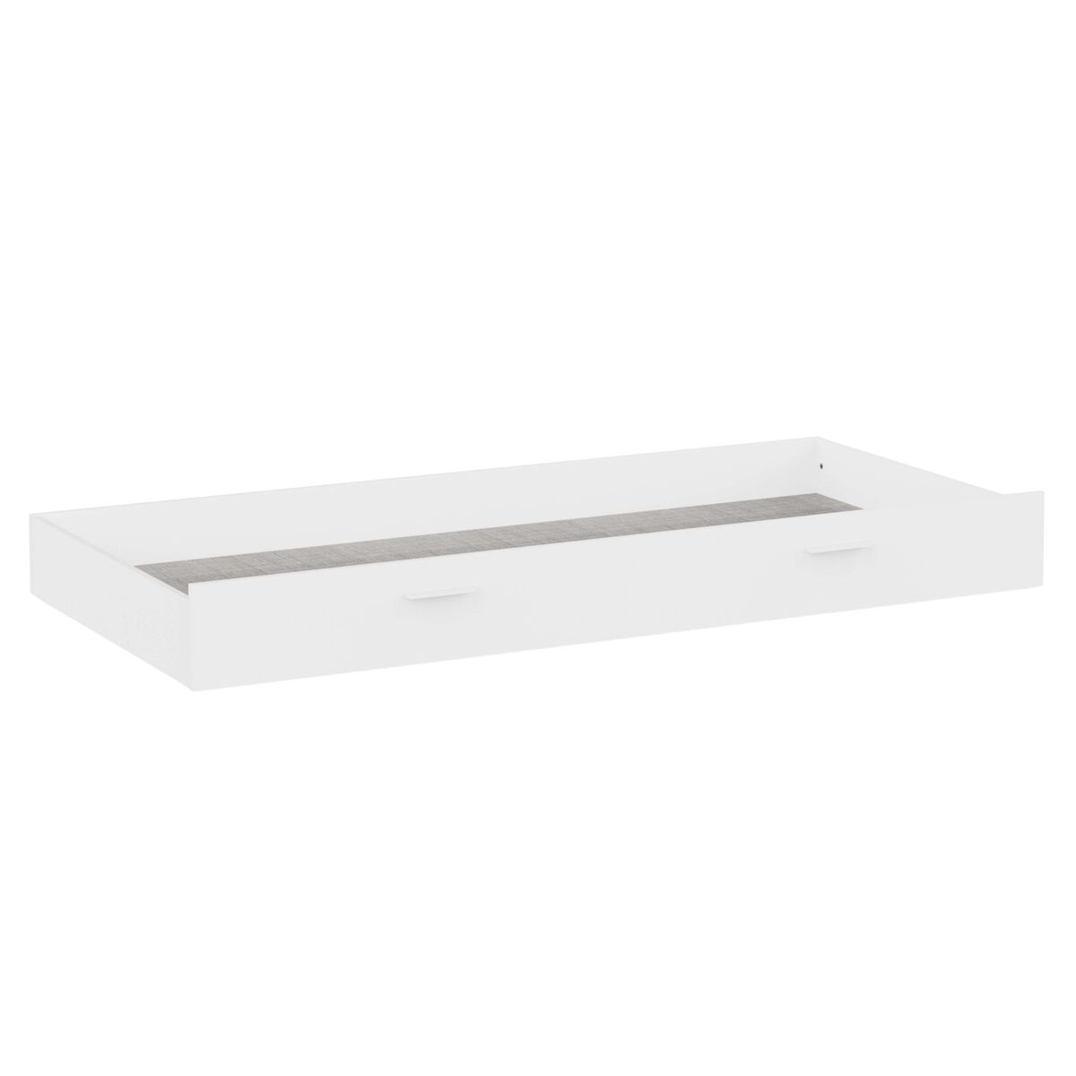 Cama com gavetas tidy para quarto juvenil, compatível com colchões de 90x190 cm, branco fosco