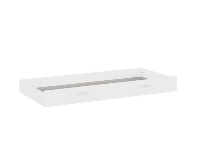 Cama com gavetas tidy para quarto juvenil, compatível com colchões de 90x190 cm, branco fosco