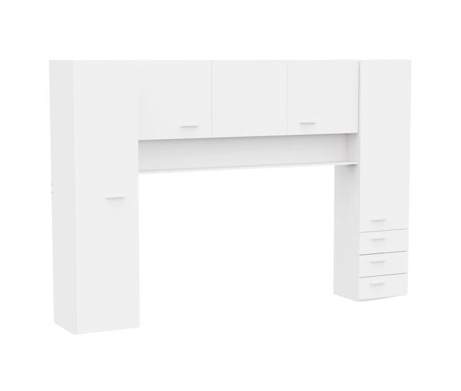 Guarda-roupa infantil tidy bridge youth, branco fosco, 304 x 203 cm