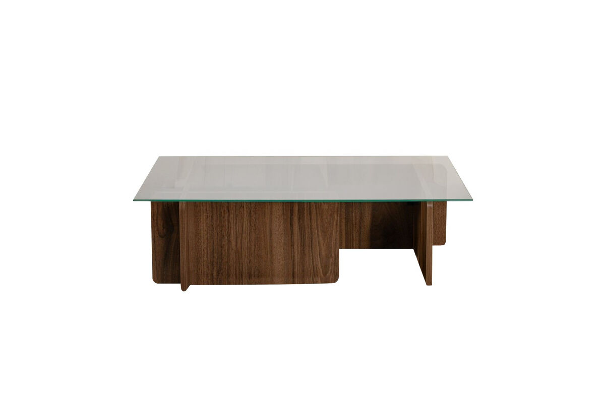 Mesa de centro de madeira  - 105 x 65 x 30 cm - nogueira