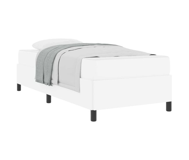Estrutura de cama de solteiro para adultos com colchão branco 80 x 200 cm tecido
