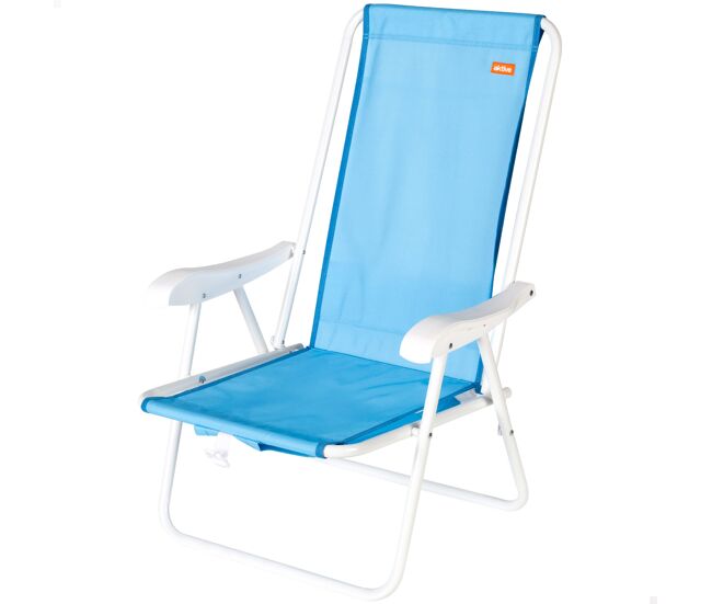 Aktive beach mochila dobrável para cadeira de praia bleu com bolso 44x40x81 cm