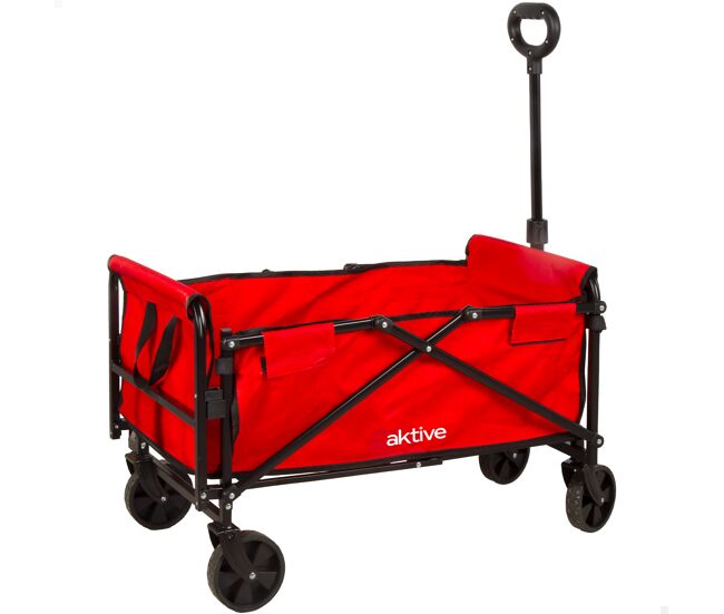 Aktive carrinho de praia rouge com rodas