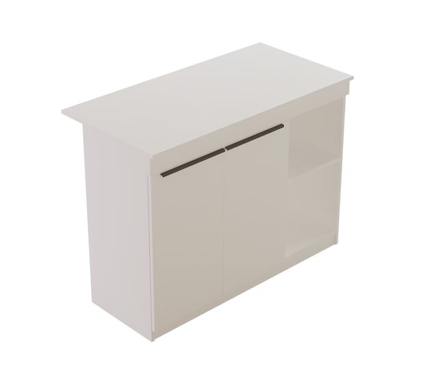 Mesa de cozinha em madeira "orlando" - 120 x 60 x 88 cm - blanc