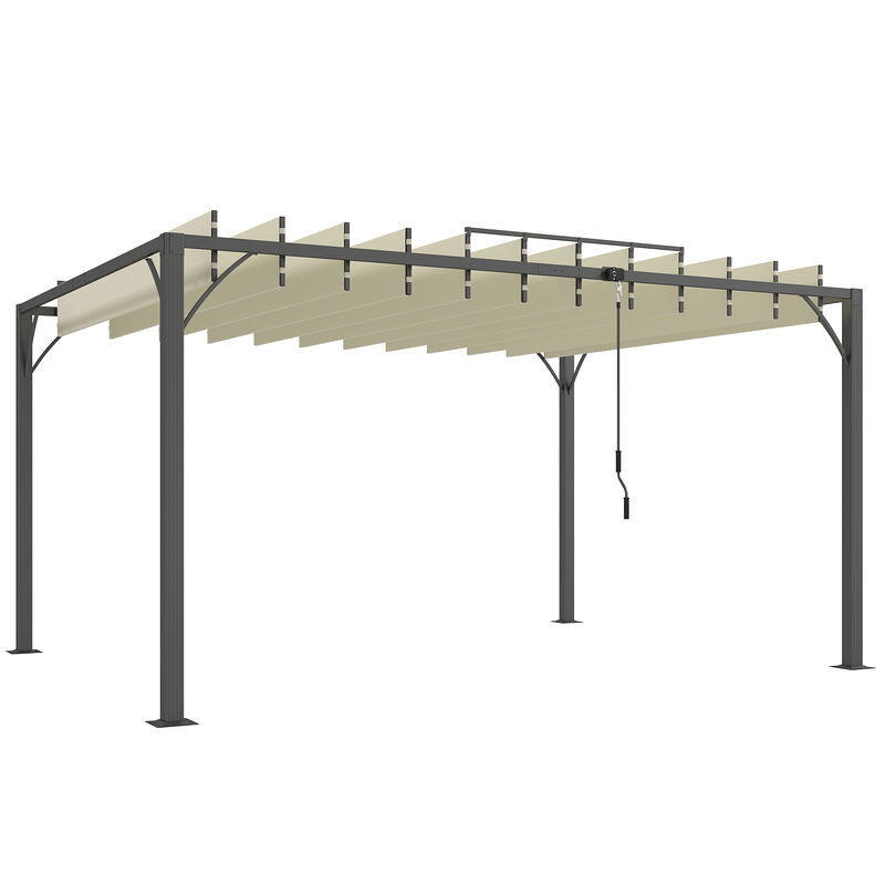 Pérgola Alumínio, Metal, Poliéster Outsunny