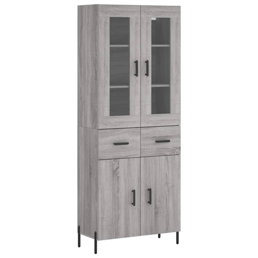 Armário alto - bufete - móvel de apoio 69,5x34x180 cm derivados de madeira sonoma cinza pt1121