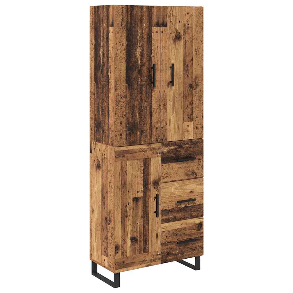 Aparador - bufete - móvel de apoio com gaveta 2 pcs madeira antiga 69,5 x 34 x 180 cm pt141