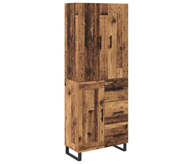 Aparador - bufete - móvel de apoio com gaveta 2 pcs madeira antiga 69,5 x 34 x 180 cm pt141
