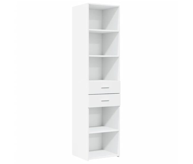 Armário alto - bufete - móvei de apoio 45x42,5x185 cm derivados de madeira branco pt3155