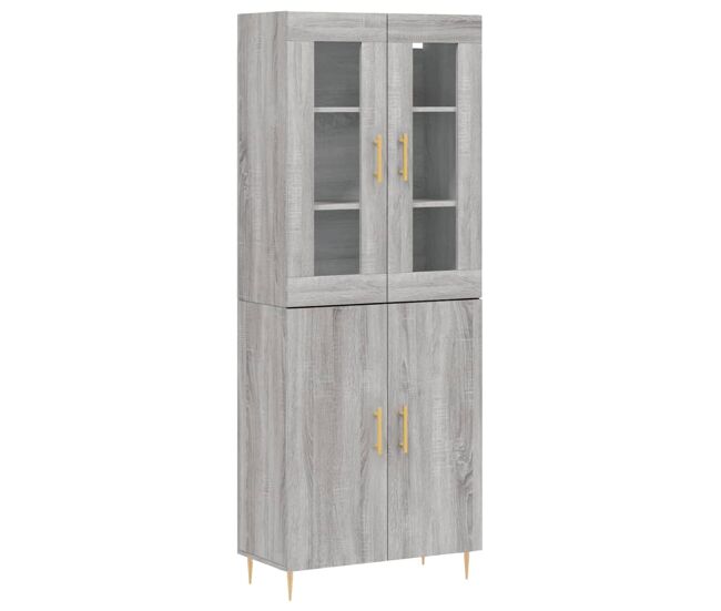 Armário alto - bufete - móvel de apoio 69,5x34x180 cm derivados de madeira sonoma cinza pt1104