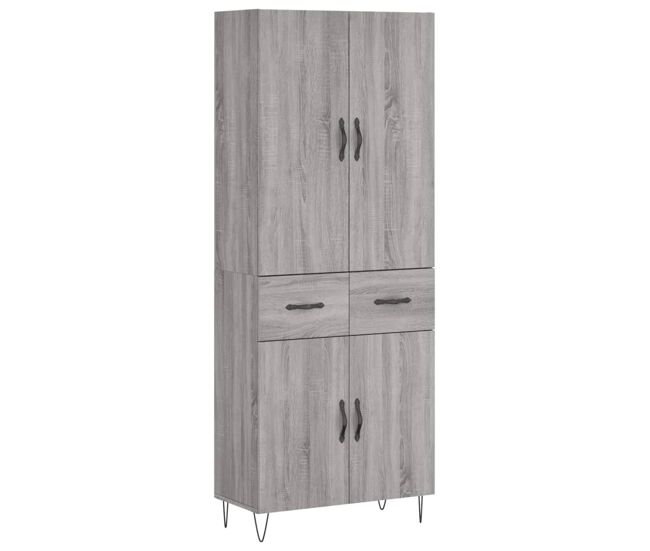 Armário alto - bufete - móvel de apoio 69,5x34x180 cm derivados de madeira sonoma cinza pt1103