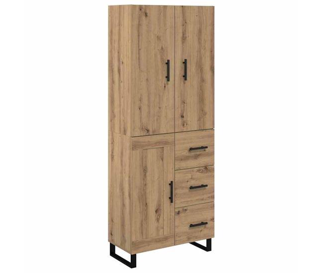 Aparador - bufete - móvel de apoio com gaveta 2 pcs carvalho artesanal 69,5 x 34 x 180 cm pt197