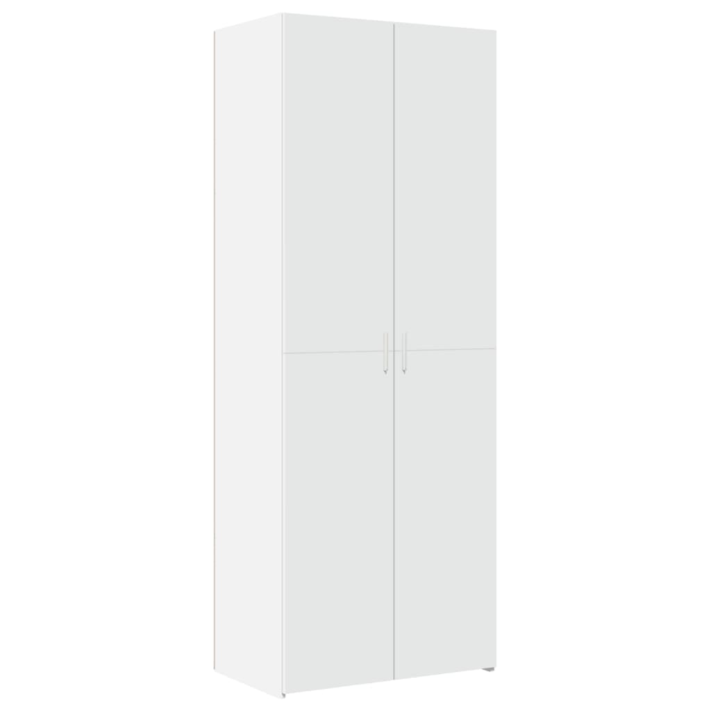 Armário alto - bufete - móvel de apoio 70x42,5x185 cm derivados de madeira branco pt1236