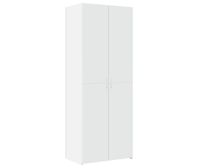 Armário alto - bufete - móvel de apoio 70x42,5x185 cm derivados de madeira branco pt1236