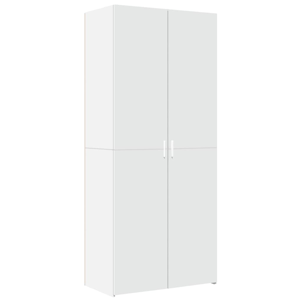 Armário alto - bufete - móvel de apoio 80x42,5x185 cm deriv. de madeira branco pt1240