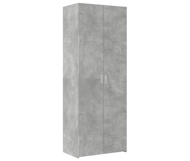 Armário alto - bufete - móvel de apoio 70x42,5x185 cm derivados madeira cinzento cimento pt1284