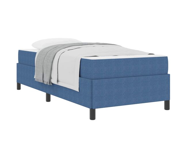 Estrutura de cama de solteiro para adultos com colchão - azul 100 x 200 cm tecido