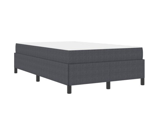 Estrutura da cama de casal moderno com colchão cinza escuro 120 x 190 cm tecido