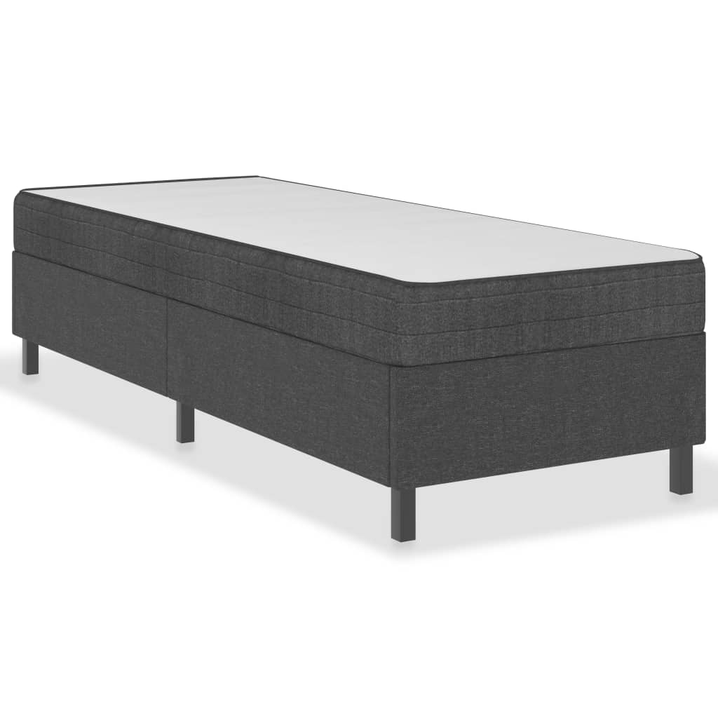Estrutura de cama de solteiro boxspring - 100x200 cm tecido cinzento