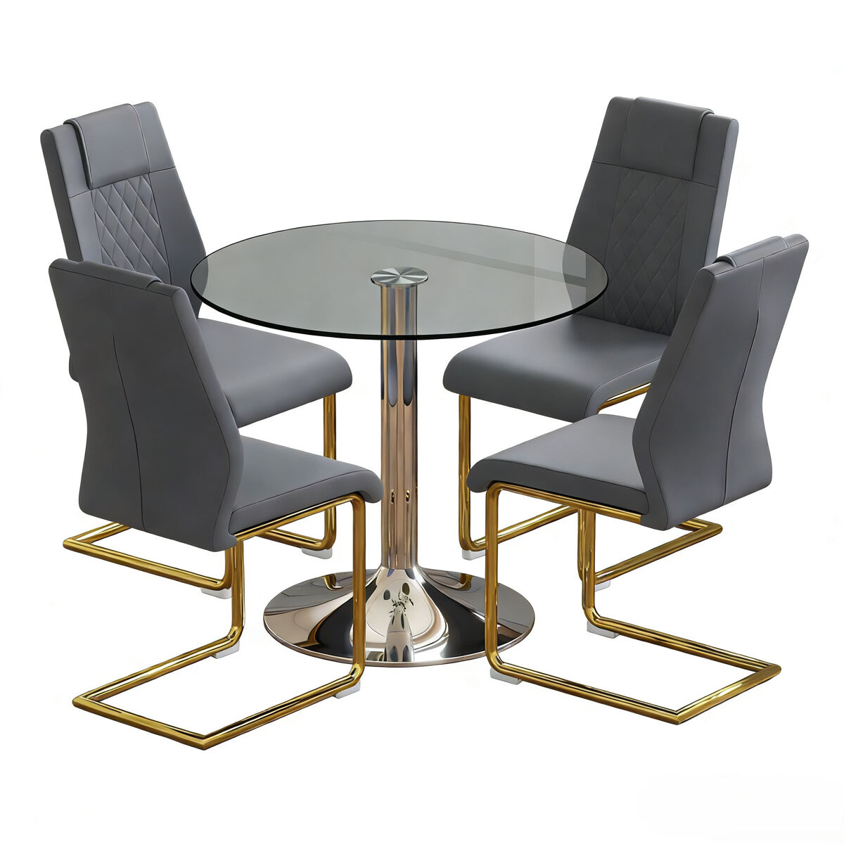 Conjunto de mesas e cadeiras de sala de jantar 85x85