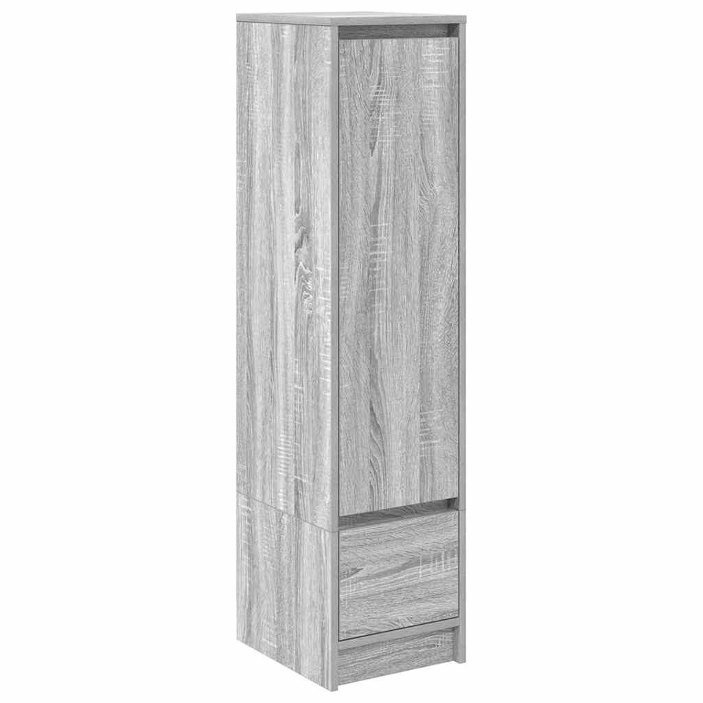 Armário alto - bufete - móvel de apoio 29,5x34x119,5cm derivados de madeira sonoma cinza pt1628