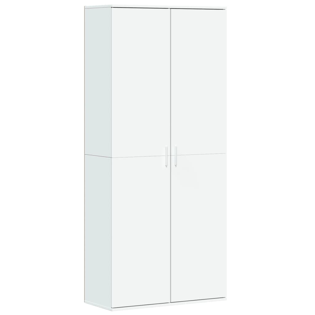 Armário alto - bufete - móvel de apoio 80x35x180 cm derivados de madeira branco pt1239