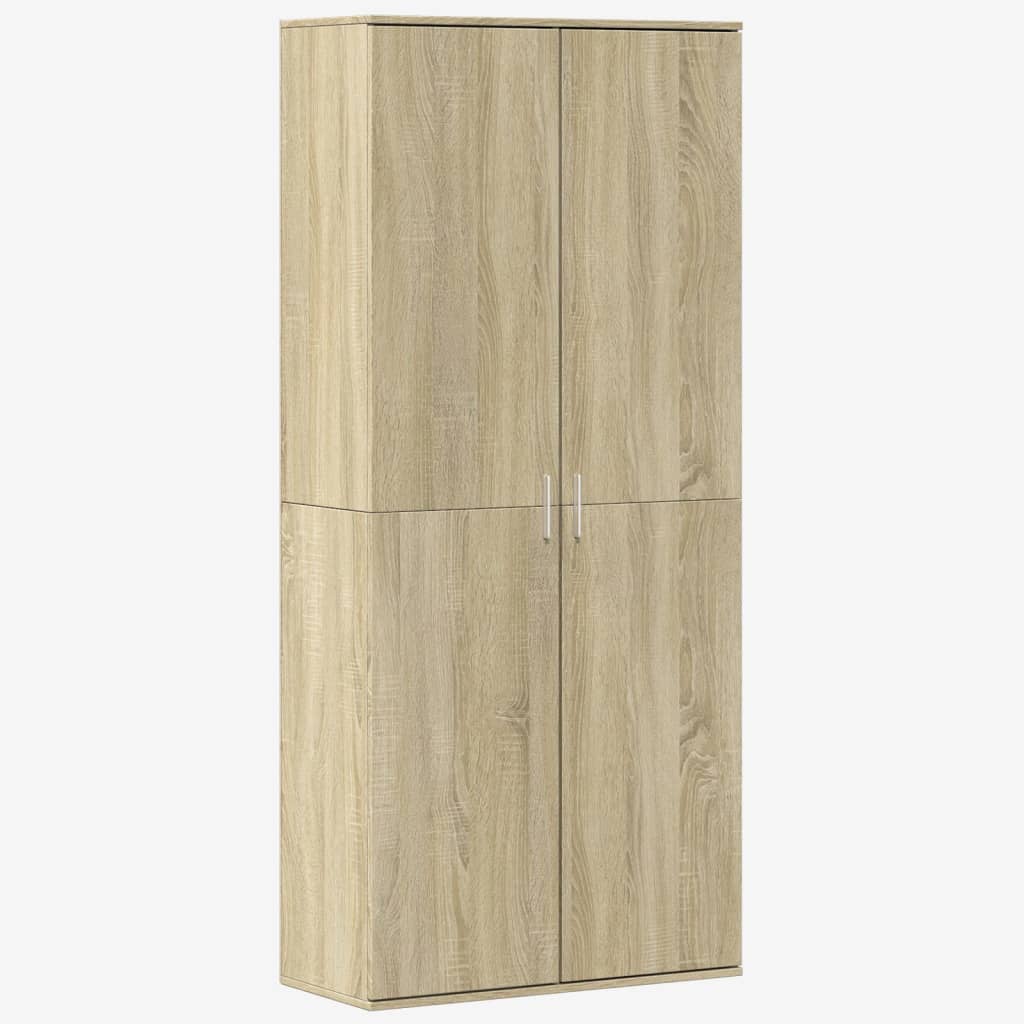 Armário alto - bufete - móvel de apoio 80x35x180cm derivados de madeira carvalho sonoma pt1420