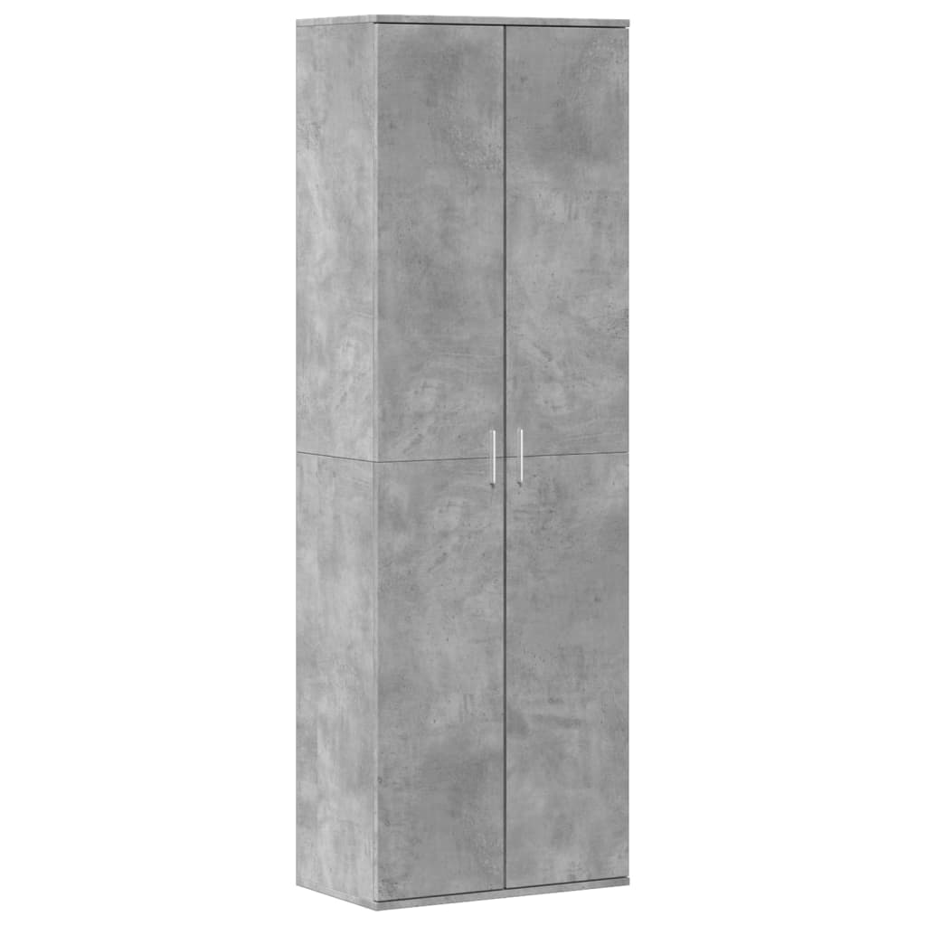 Armário alto - bufete - móvel de apoio 60x35x180cm derivados de madeira cinzento cimento pt1263