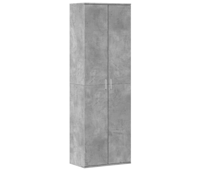 Armário alto - bufete - móvel de apoio 60x35x180cm derivados de madeira cinzento cimento pt1263