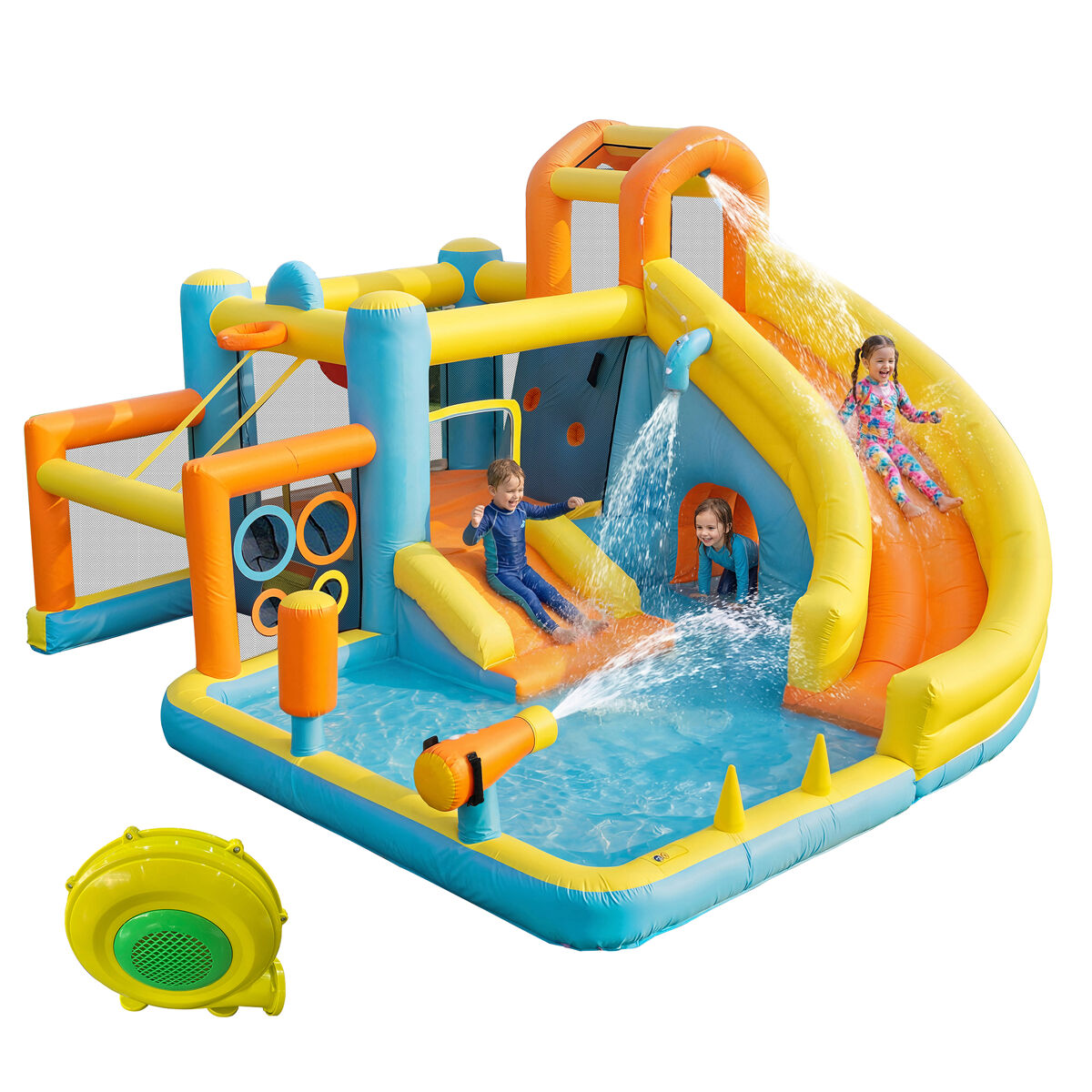 Castelo insuflável de tecido oxford