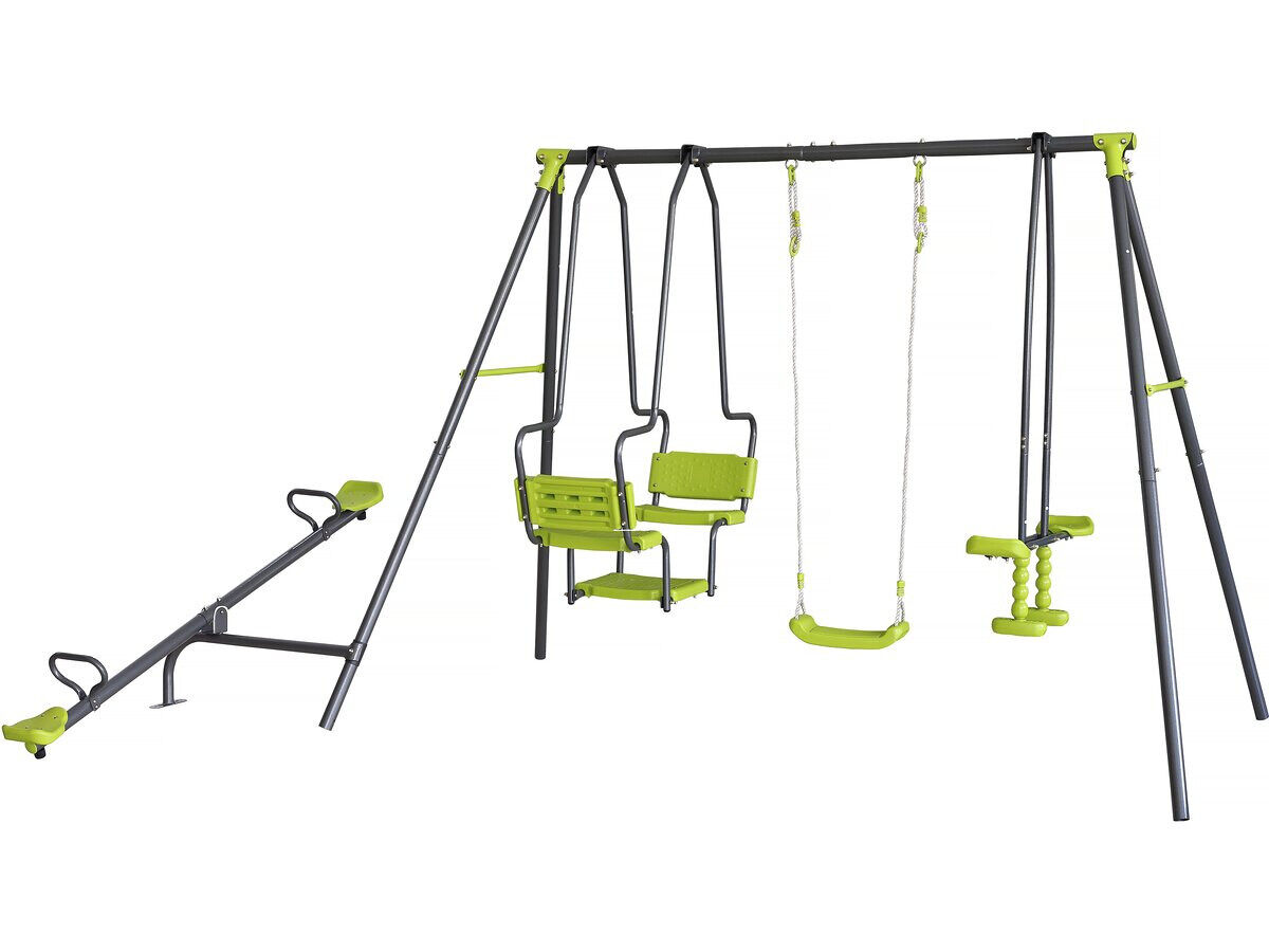 Baloiço metálico para parques infantis "lenny" - 4 aparelhos - verde