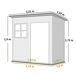 Abrigo de Jardim Aço Galvanizado Outsunny Abrigo de Jardim Aço Galvanizado Outsunny Cinza