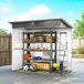 Abrigo de Jardim Aço Galvanizado Outsunny Abrigo de Jardim Aço Galvanizado Outsunny Cinza
