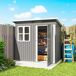 Abrigo de Jardim Aço Galvanizado Outsunny Abrigo de Jardim Aço Galvanizado Outsunny Cinza