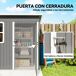 Abrigo de Jardim Aço Galvanizado Outsunny Abrigo de Jardim Aço Galvanizado Outsunny Cinza