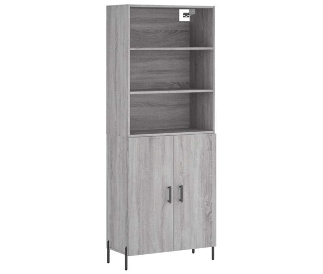 Armário alto - bufete - móvel de apoio 69,5x34x180 cm derivados de madeira sonoma cinza pt1057